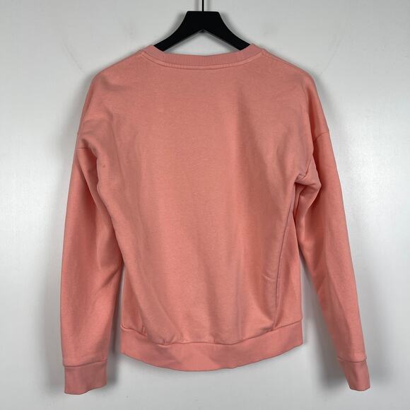 Adidas Size S Fleece Pullover Sweatshirt Pink - Picture 9 of 12